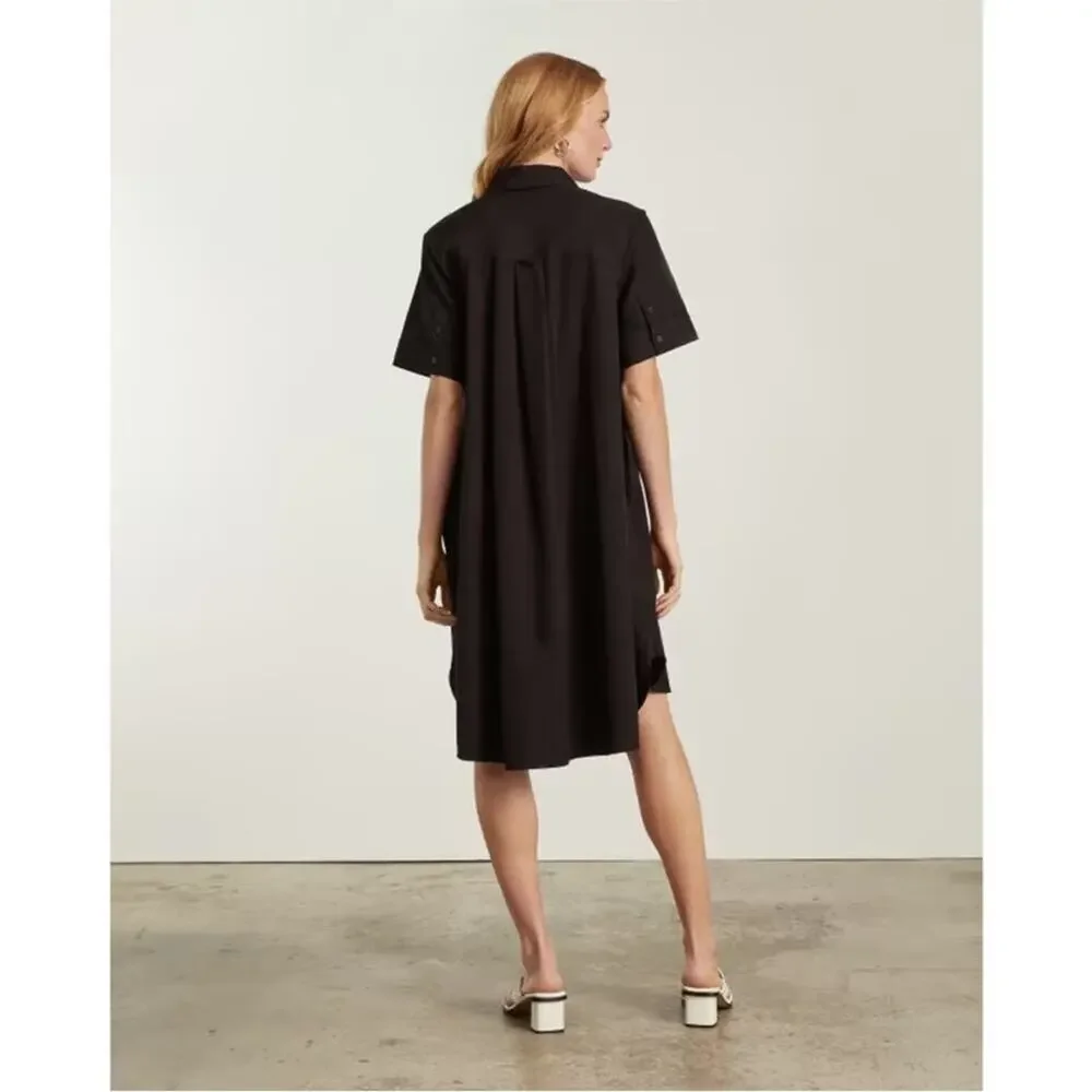 Everlane The Daytripper Shirt Dress Black XXS NWT Button Front Pockets Short - Picture 6 of 10